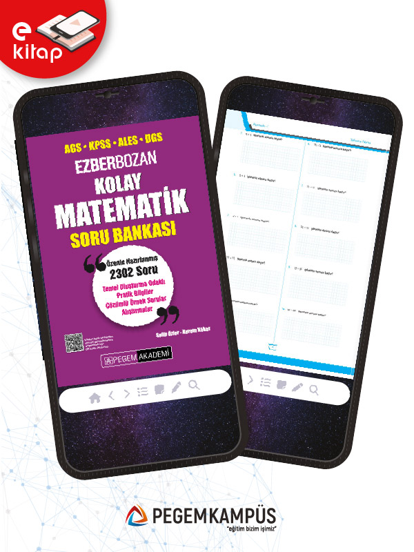 AGS-KPSS-ALES-DGS Ezberbozan Kolay Matematik E-Soru Bankası AGS-KPSS-ALES-DGS Ezberbozan Kolay Matematik E-Soru Bankası
