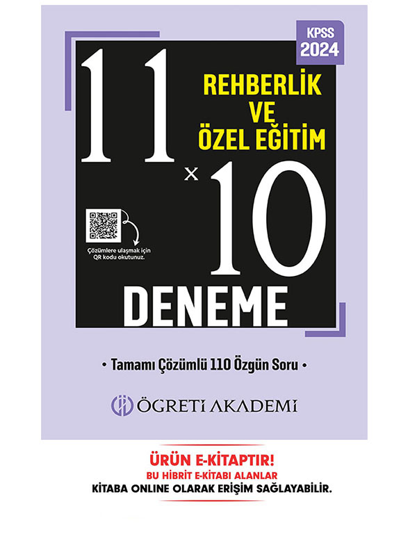 KPSS Eğitim Bilimleri 11x10 Rehberlik ve Özel Eğitim Deneme E-Kitap KPSS Eğitim Bilimleri 11x10 Rehberlik ve Özel Eğitim Deneme E-Kitap