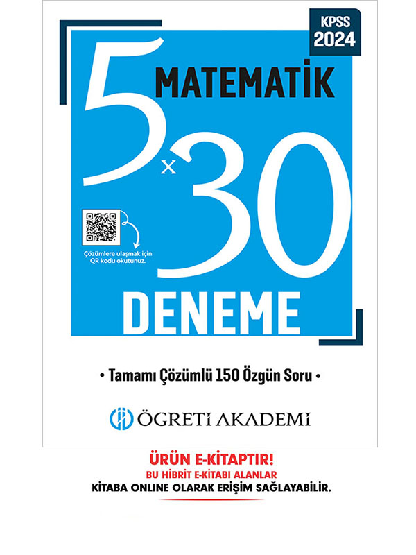 KPSS Genel Yetenek Genel Kültür 5x30 Matematik Deneme E-Kitap KPSS Genel Yetenek Genel Kültür 5x30 Matematik Deneme E-Kitap