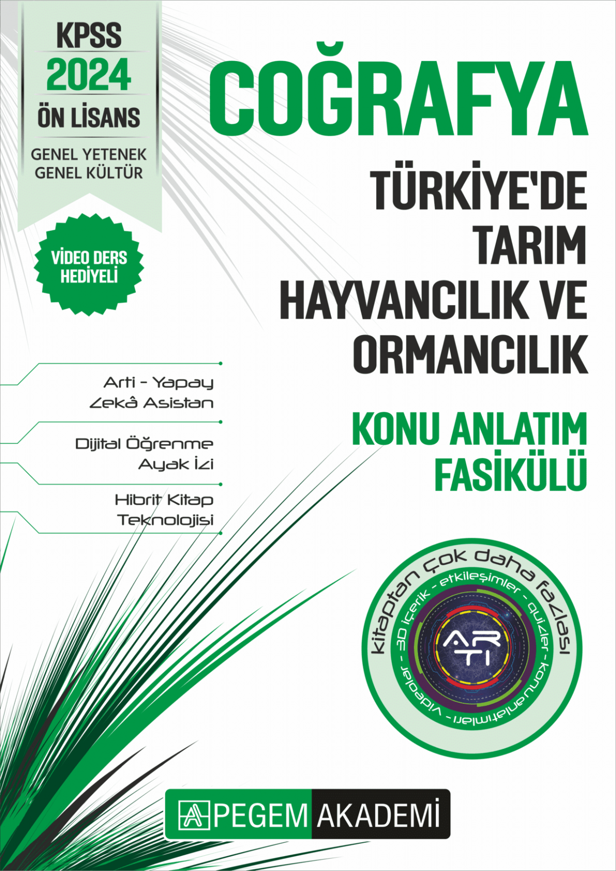 KPSS Ön Lisans Coğrafya -Türkiye'de Tarım - Hayvancılık ve Ormancılık Konu Fasikülü