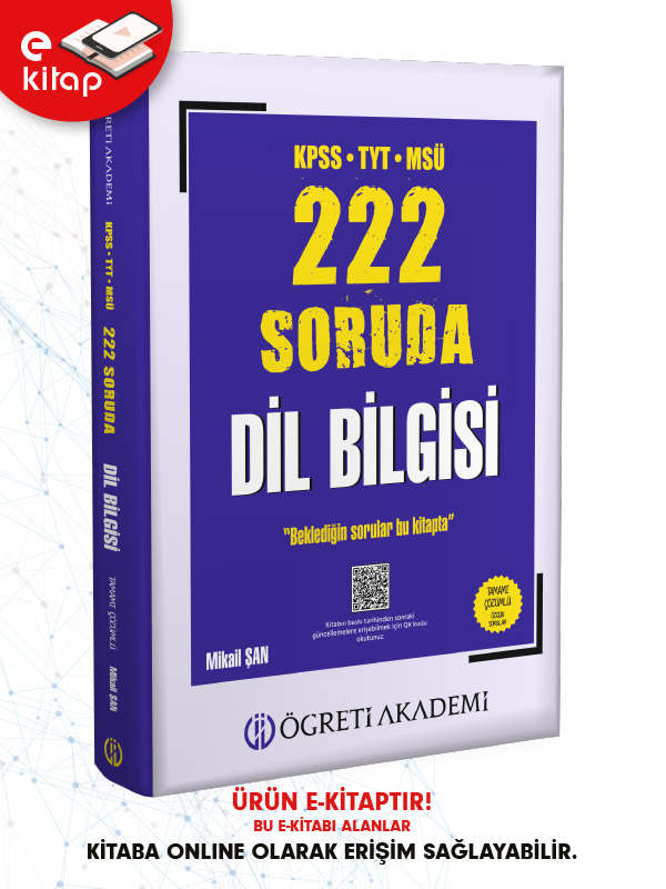 KPSS-TYT-MSÜ 222 Soruda Dil Bilgisi Tamamı Çözümlü Özgün Sorular E-Kitap