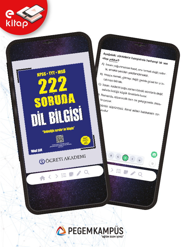 KPSS-TYT-MSÜ 222 Soruda Dil Bilgisi Tamamı Çözümlü Özgün Sorular E-Kitap