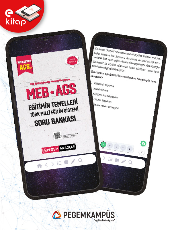 MEB-AGS Kim Korkar Eğitimin Temelleri Türk Milli Eğitim Sistemi Tamamı Çözümlü E-Soru Bankası