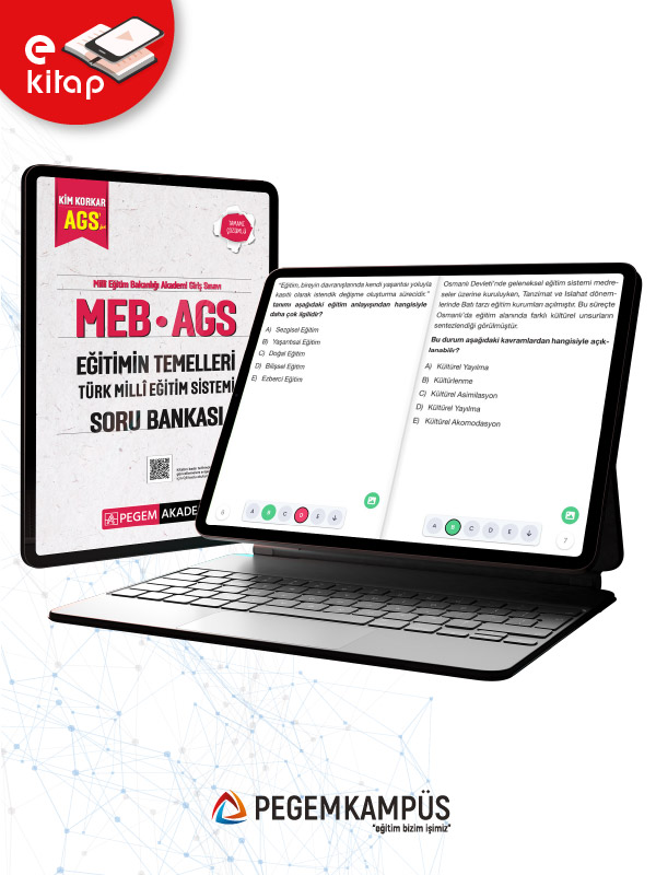 MEB-AGS Kim Korkar Eğitimin Temelleri Türk Milli Eğitim Sistemi Tamamı Çözümlü E-Soru Bankası