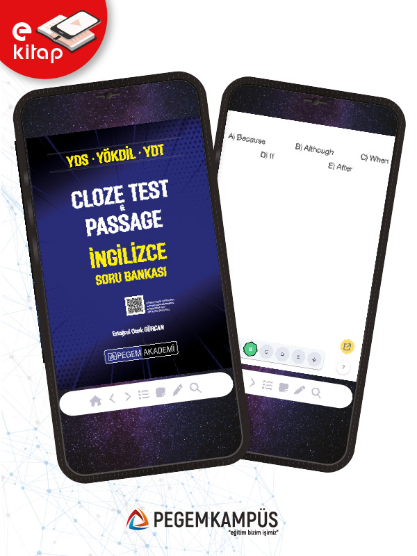 YDS-YÖKDİL-YDT Cloze Test & Passage İngilizce E-Soru Bankası