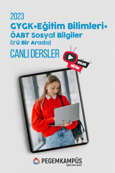 2023 KPSS Genel Yetenek Genel Kültür + 2023 KPSS Eğitim Bilimleri + 2023 ÖABT Sosyal Bilgiler Öğretmenliği Canlı Dersler