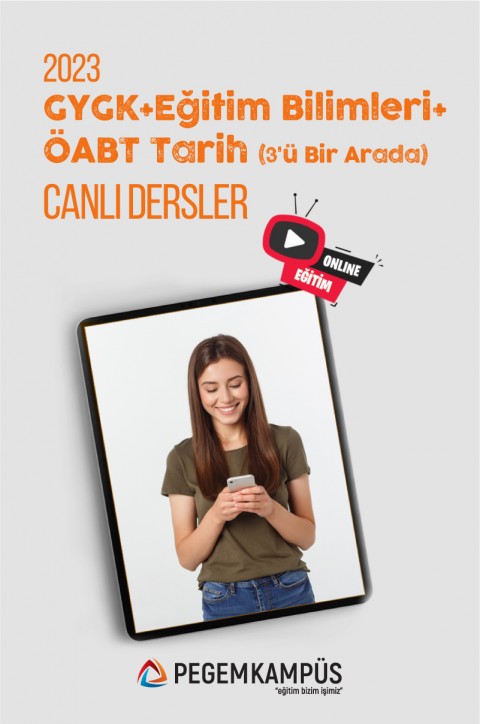 2023 KPSS Genel Yetenek Genel Kültür + 2023 KPSS Eğitim Bilimleri + 2023 ÖABT Tarih Öğretmenliği Canlı Dersler