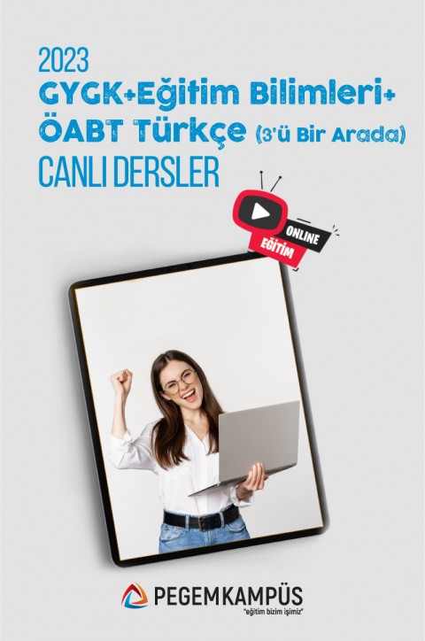 2023 KPSS Genel Yetenek Genel Kültür + 2023 KPSS Eğitim Bilimleri + 2023 ÖABT Türkçe Öğretmenliği Canlı Dersler