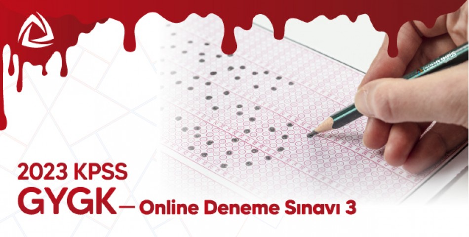 2023 KPSS Genel Yetenek Genel Kültür Online Deneme Sınavı 3