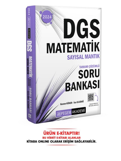 2024 DGS Matematik Sayısal Mantık Tamamı Çözümlü Soru Bankası E-Kitap