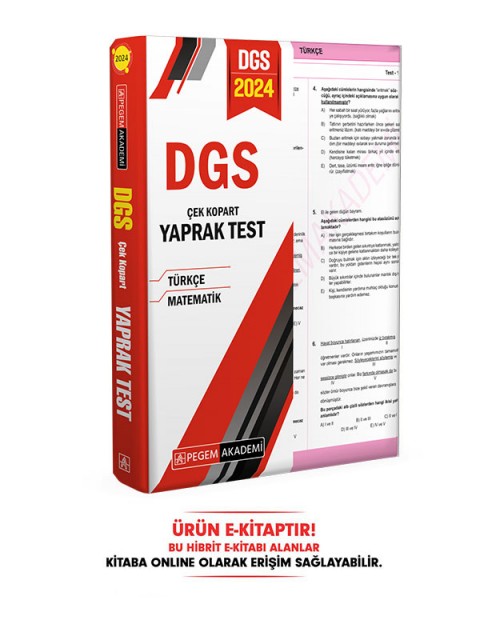 2024 DGS Yaprak Test E-Kitap