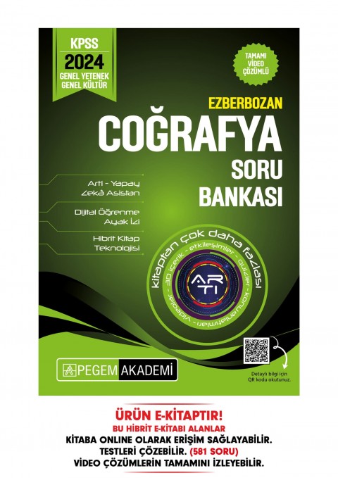 2024 Ezberbozan KPSS Genel Yetenek Genel Kültür Coğrafya Soru Bankası Hibrit E-Kitap
