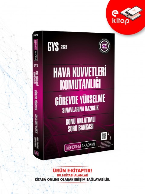 2024 GYS Hava Kuvvetleri Komutanlığı Görevde Yükselme Sınavlarına Hazırlık Konu Anlatımlı Soru Bankası E