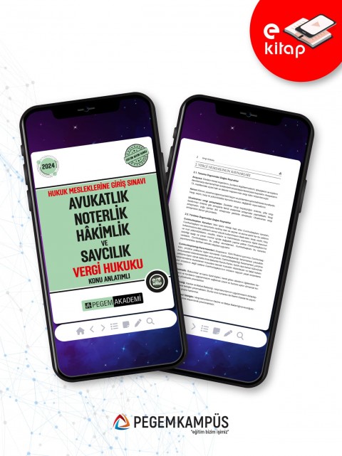 2024 Hukuk Mesleklerine Giriş Sınavı Avukatlık Noterlik Hakimlik ve Savcılık Vergi Hukuku Konu Anlatımlı E-Kitap