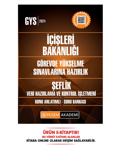 2024 İçişleri Bakanlığı Görevde Yükselme Sınavı Şeflik Veri Hazırlama Ve Kontrol İşletmeni Sınavı Konu Anlatımlı Soru Bankası E-Kitap