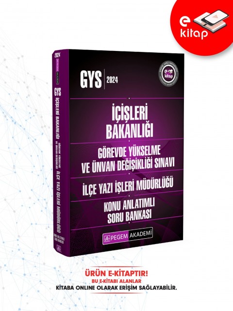 2024 İçişleri Bakanlığı Görevde Yükselme Ve Ünvan Değişikliği İlçe Yazı İşleri Müdürlüğü Soru Bankası E-Kitap