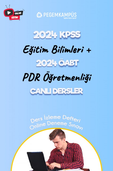 2024 KPSS Eğitim Bilimleri + 2024 ÖABT PDR Öğretmenliği Canlı Dersler
