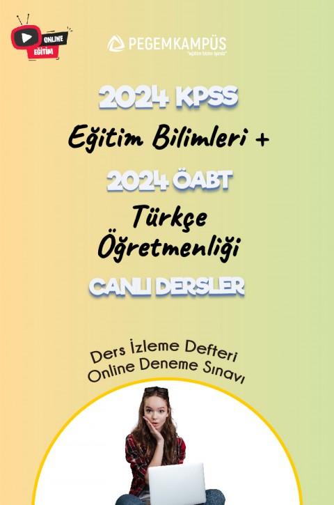 2024 KPSS Eğitim Bilimleri + 2024 ÖABT Türkçe Öğretmenliği Canlı Dersler