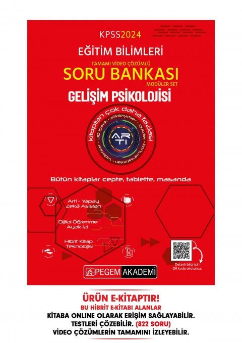 2024 KPSS Eğitim Bilimleri Gelişim Psikolojisi Soru Bankası Hibrit E-Kitap