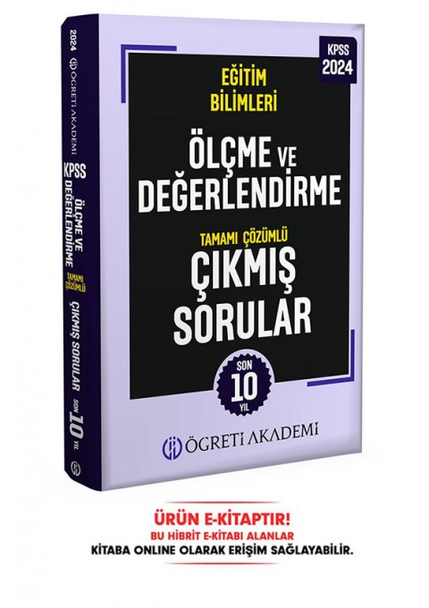 2024 KPSS Eğitim Bilimleri Ölçme ve Değerlendirme Tamamı Çözümlü Çıkmış Sorular E-Kitap