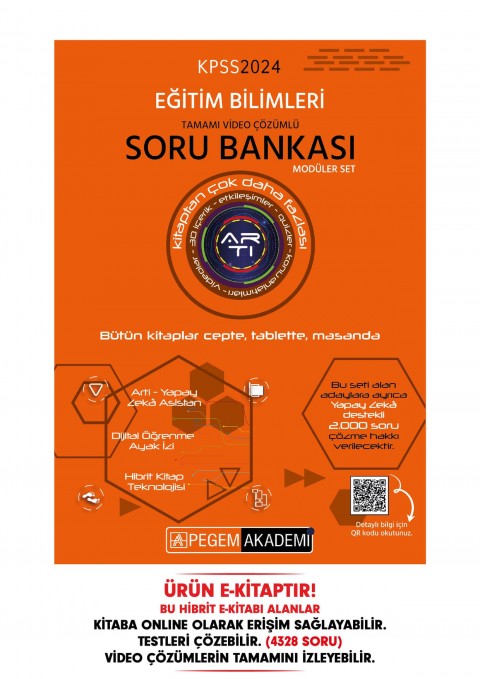 2024 KPSS Eğitim Bilimleri Soru Bankası Modüler Hibrit E-Kitap Seti
