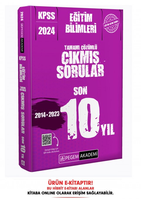 2024 KPSS Eğitim Bilimleri Tamamı Çözümlü Çıkmış Sorular Son 10 Yıl E-Kitap