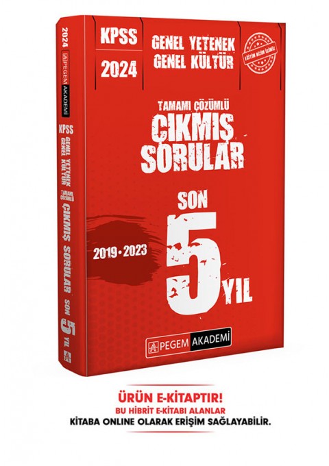 2024 KPSS Genel Yetenek Genel Kültür Çıkmış Sorular Son 5 Sınav E-Kitap