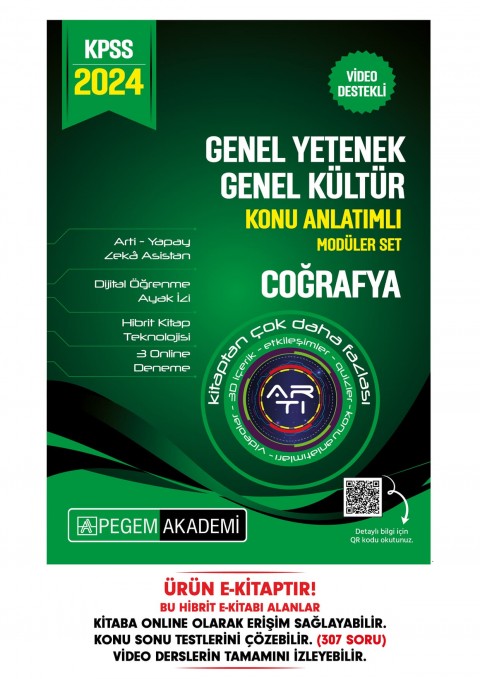 2024 KPSS Genel Yetenek Genel Kültür Coğrafya Konu Anlatımlı Hibrit E-Kitap