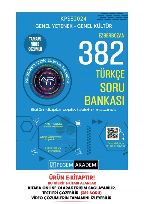 2024 KPSS Genel Yetenek Genel Kültür Ezberbozan 3000 Türkçe Soru Bankası Hibrit E-Kitap