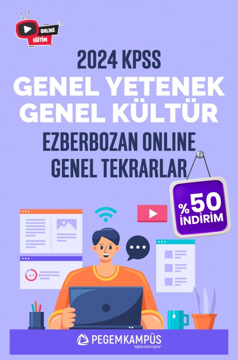 2024 KPSS Genel Yetenek Genel Kültür Ezberbozan Online Genel Tekrar + Soru Çözümü