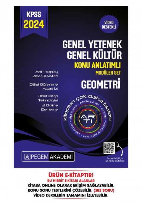 2024 KPSS Genel Yetenek Genel Kültür Geometri Konu Anlatımlı Hibrit E-Kitap