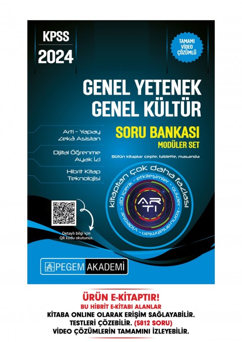 2024 KPSS Genel Yetenek Genel Kültür Lisans Soru Bankası Modüler Hibrit E-Kitap Seti