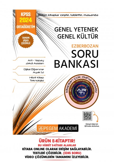 2024 KPSS Genel Yetenek Genel Kültür Ortaöğretim Ezberbozan Soru Bankası Hibrit E-Kitap