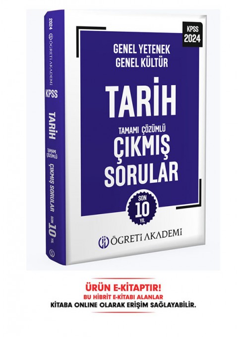 2024 KPSS Genel Yetenek Genel Kültür Tarih Tamamı Çözümlü Çıkmış Sorular E-Kitap