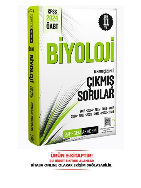2024 ÖABT Biyoloji Öğretmenliği Çıkmış Sorular E-Kitap