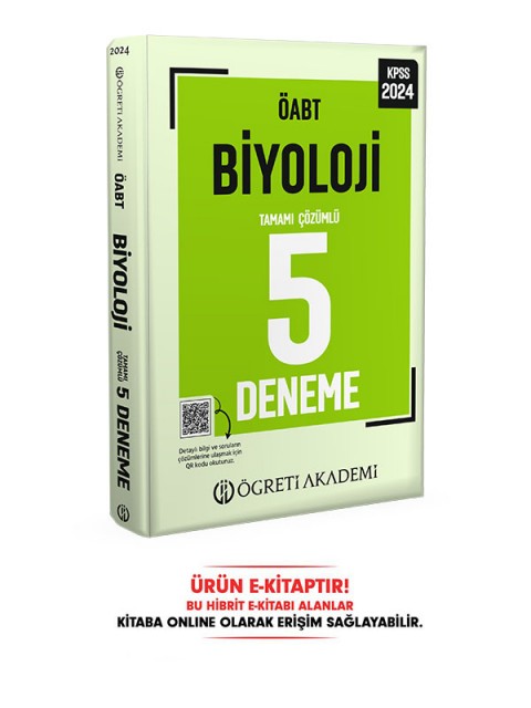 2024 ÖABT Biyoloji Öğretmenliği 5 Deneme E-Kitap