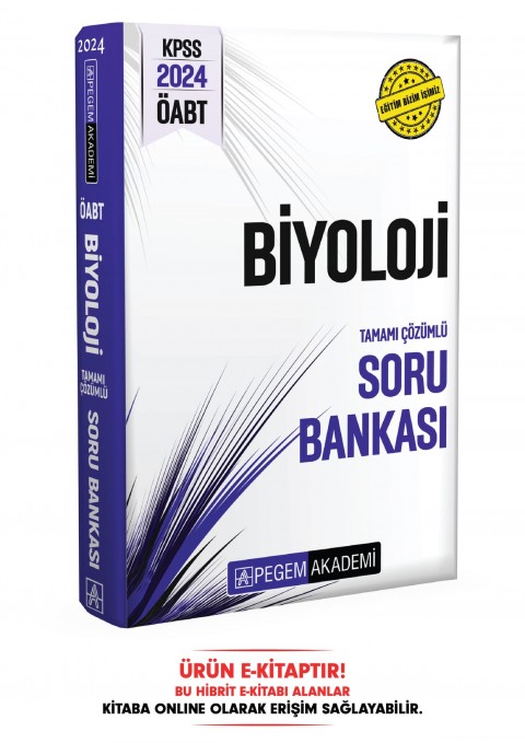 2024 KPSS ÖABT Biyoloji Öğretmenliği Tamamı Çözümlü Soru Bankası E-Kitap