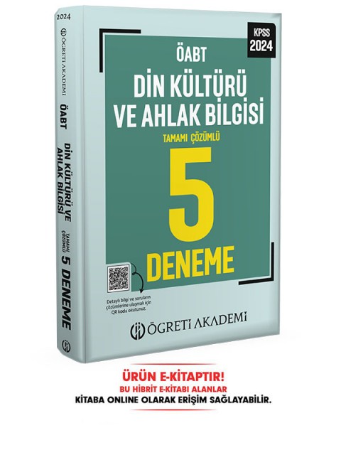 2024 ÖABT Din Kültürü ve Ahlak Bilgisi Öğretmenliği 5 Deneme E-Kitap