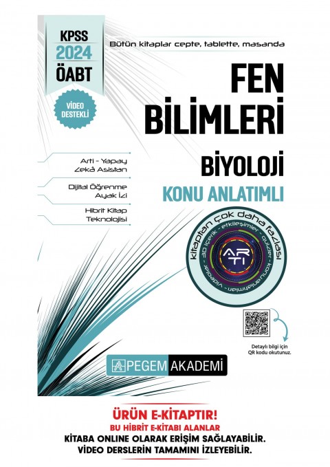 2024 KPSS ÖABT Fen Bilimleri Biyoloji Konu Anlatımlı Hibrit E-Kitap