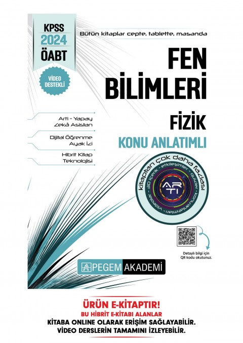 2024 KPSS ÖABT Fen Bilimleri Fizik Konu Anlatımlı Hibrit E-Kitap