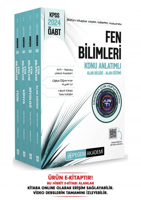 2024 KPSS ÖABT Fen Bilimleri Konu Anlatımlı Modüler Hibrit E-Kitap Seti