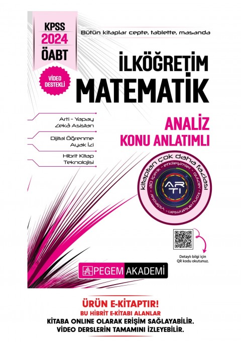 2024 KPSS ÖABT İlköğretim Matematik Öğretmenliği Analiz Konu Anlatımlı Hibrit E-Kitap