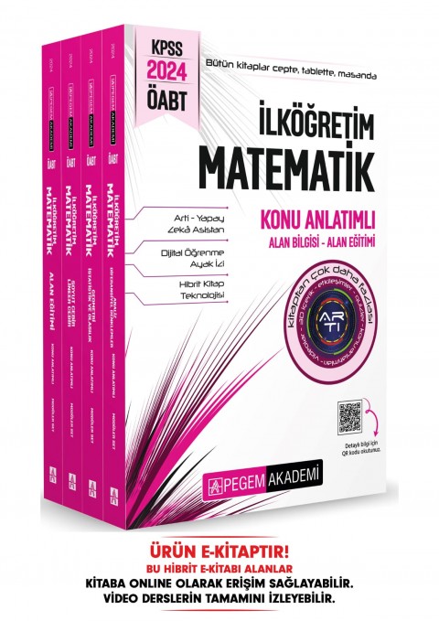 2024 KPSS ÖABT İlköğretim Matematik Öğretmenliği Konu Anlatımlı Modüler Hibrit E-Kitap Seti