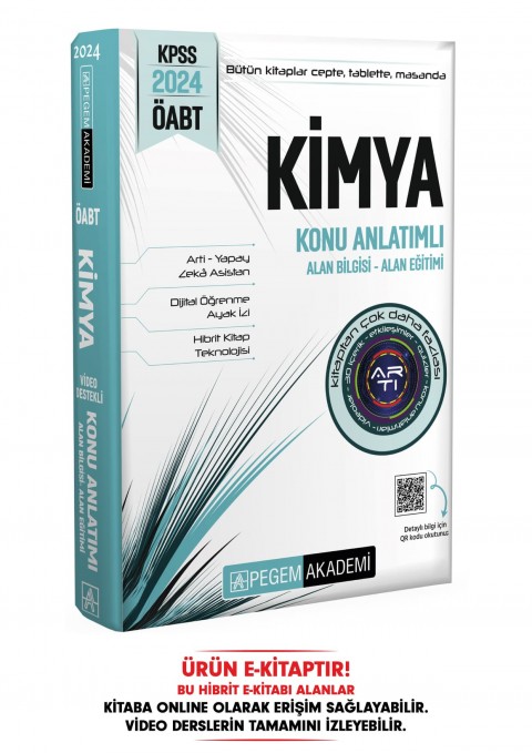 2024 KPSS ÖABT Kimya Öğretmenliği Konu Anlatımlı Hibrit E-Kitap