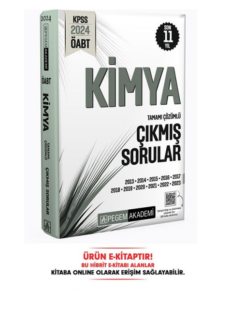 2024 ÖABT Kimya Öğretmenliği Çıkmış Sorular E-Kitap