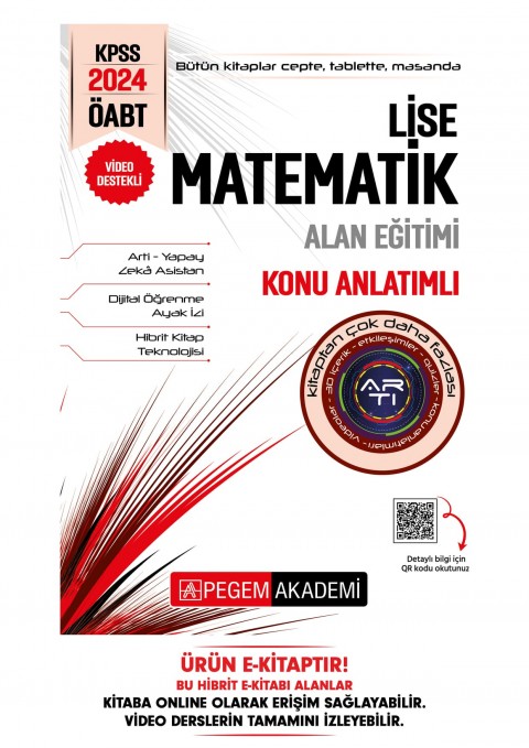 2024 KPSS ÖABT Lise Matematik Öğretmenliği Alan Eğitimi Konu Anlatımlı Hibrit E-Kitap