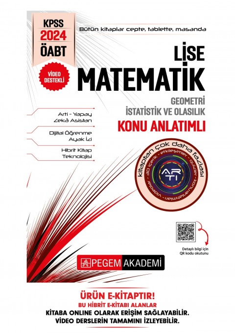 2024 KPSS ÖABT Lise Matematik Öğretmenliği Geometri - İstatistik ve Olasılık Konu Anlatımlı Hibrit E