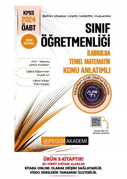 2024 KPSS ÖABT Sınıf Öğretmenliği İlkokulda Temel Matematik Konu Anlatımlı Hibrit E-Kitap