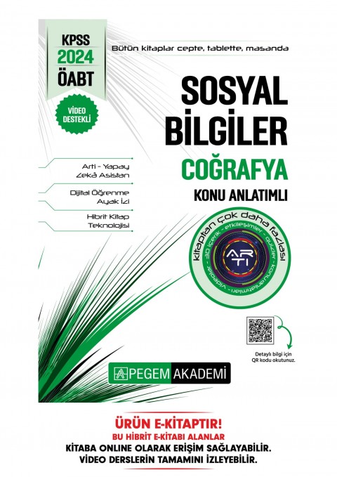 2024 KPSS ÖABT Sosyal Bilgiler Öğretmenliği Coğrafya Konu Anlatımlı Hibrit E-Kitap