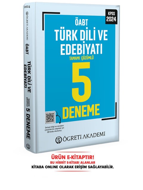2024 ÖABT Türk Dili ve Edebiyatı Öğretmenliği 5 Deneme E-Kitap